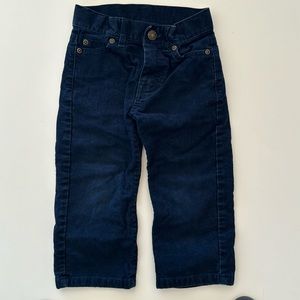 Janie and Jack navy blue corduroy boys pants size 18-24 months EUC